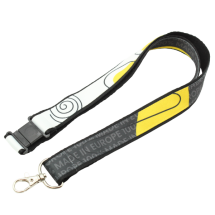 Dubbellaags keycord | Polyester | Metalen haak en veiligheidsonderbreking | 20/25mm | Full colour