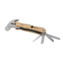 Hamer multitool | Roestvrij staal & Beukenhout | 10 functies