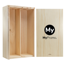Wine box | Wood | 340x192x95mm | Sliding lid | Thick-walled | Double Wine box | Wood | 340x192x95mm | Sliding lid | Thick-walled | Double