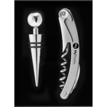 2-pieces wine set | Stainless steel | Incl. stopper | Cheap 2-pieces wine set | Stainless steel | Incl. stopper | Cheap