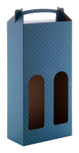 Wine packaging | 2 compartment | Customisable | Cut out for label | With carrying handle Wine packaging | 2 compartment | Customisable | Cut out for label | With carrying handle