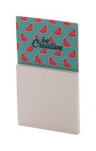 Fridge magnet with sticky notepad | 50 sheets of recycled paper | 75 x 75 mm Fridge magnet with sticky notepad | 50 sheets of recycled paper | 75 x 75 mm