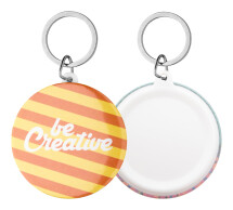 Pin button | Keyring | Big | White back Pin button | Keyring | Big | White back
