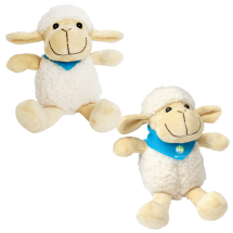 Peluche mouton | Polyester | ≈18 cm | Impression en quadrichromie sur le foulard Peluche mouton | Polyester | ≈18 cm | Impression en quadrichromie sur le foulard
