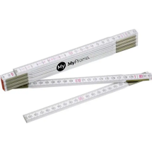 Opvouwbare liniaal | Hout | 24.3x1.5x3.6cm | Totale lengte 2m | Schaal in cm | Beschermende coating