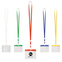 Badge lanyard | Polyester & PVC | 58 cm | Carabiner closure Badge lanyard | Polyester & PVC | 58 cm | Carabiner closure