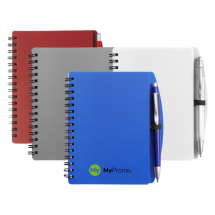 A6 spiral notebook  | 65 lined pages | Pen included A6 spiral notebook  | 65 lined pages | Pen included