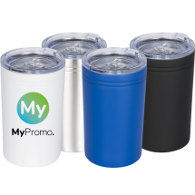 Dubbelwandig geïsoleerde beker | Roestvrij staal | 330ml | Helder deksel met druksluiting