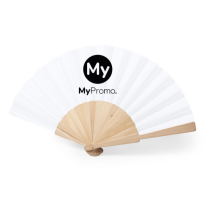 Hand fan | Wood & Polyester RPET | Presented in a eco box Hand fan | Wood & Polyester RPET | Presented in a eco box