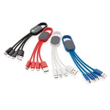 4 in 1 Ladekabel | ABS | Mit Karabinerclip 4 in 1 Ladekabel | ABS | Mit Karabinerclip