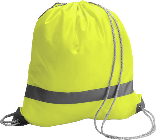 Drawstring backpack | 190T Polyester | Emergency | yellow