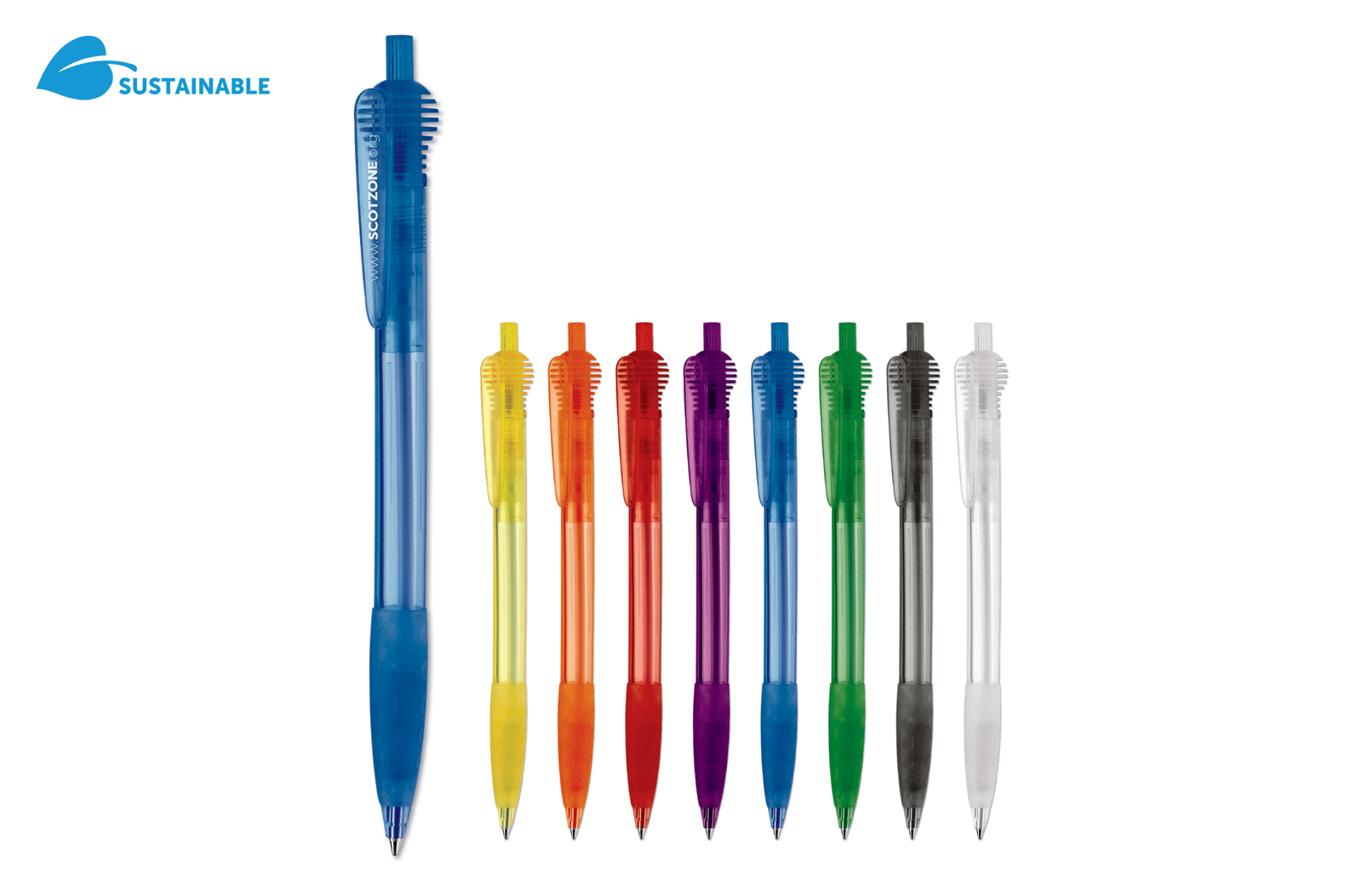 Ballpoint pen | ABS plastic | Transparent parts | Transparent Blue