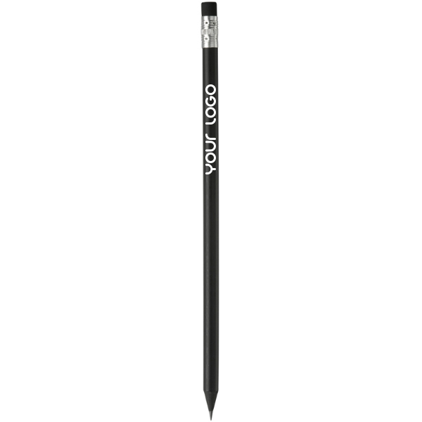 Bleistift mit Radiergummi schwarz
