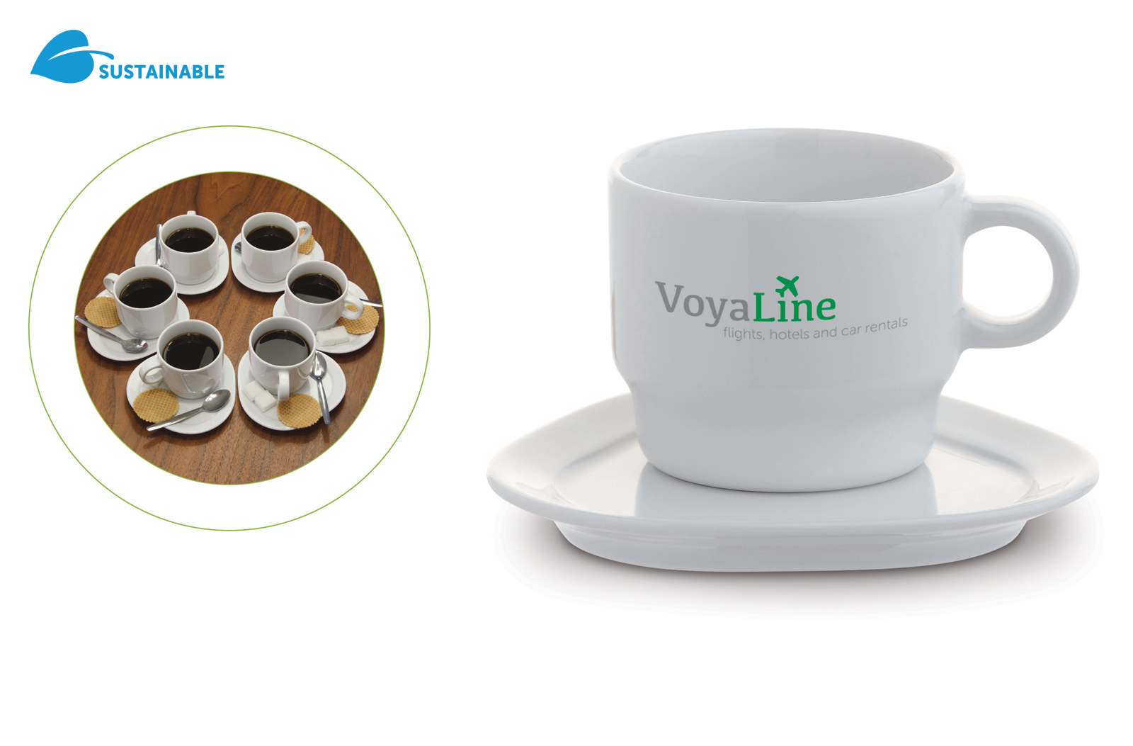 Small Cup&Saucer | 180ml  | High quality porcelain | White