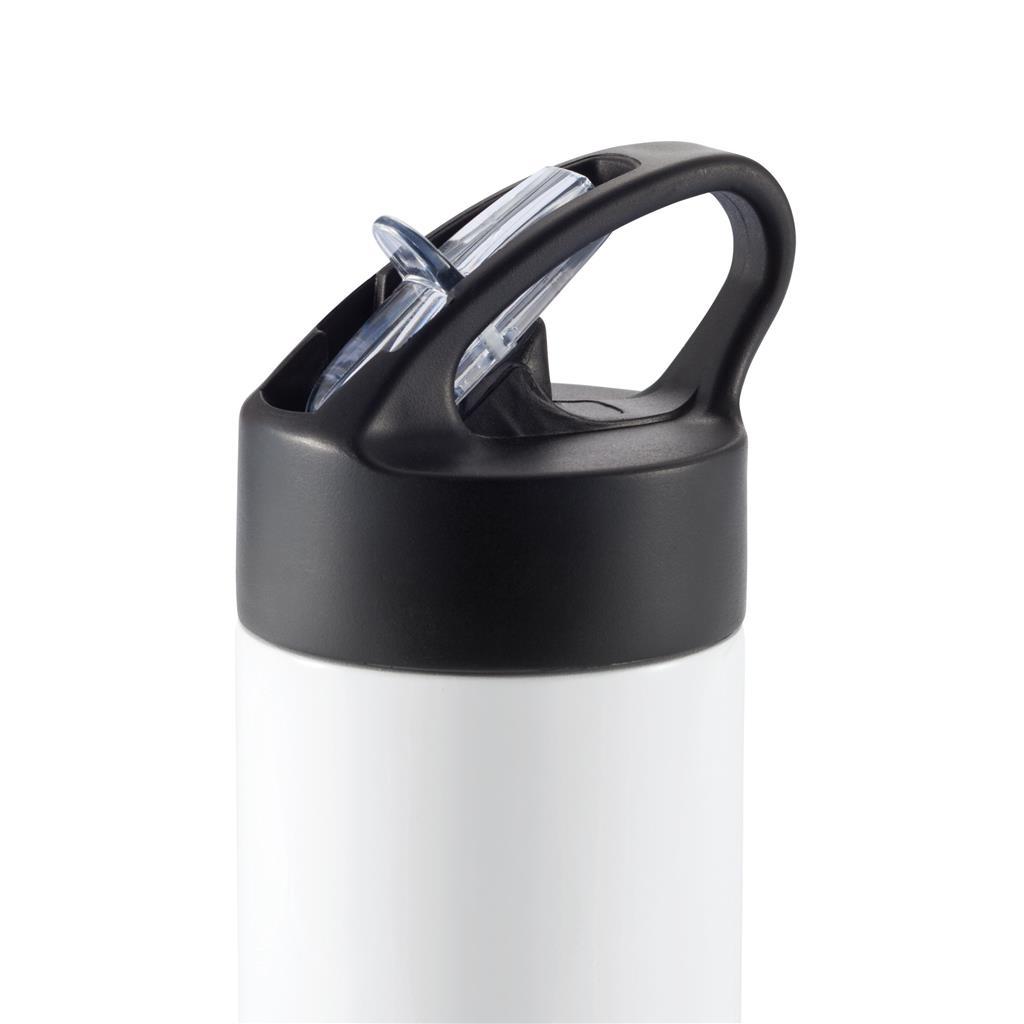 Bouteille d’eau avec paille Sport, blanc