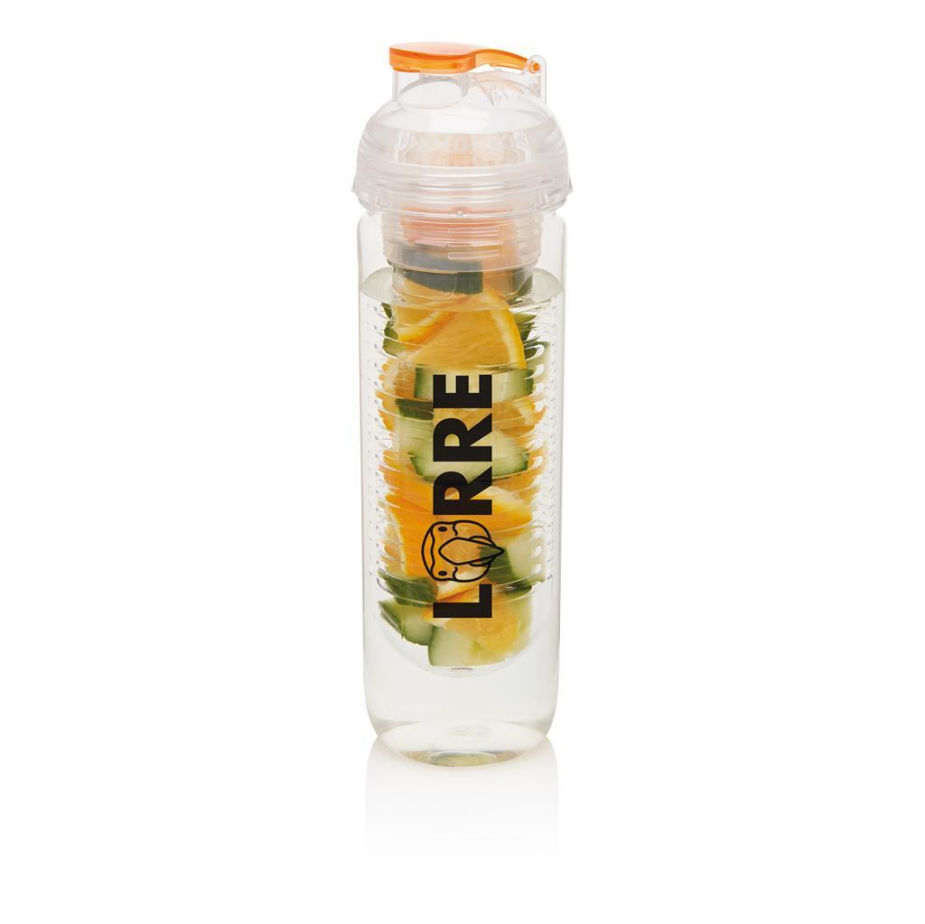 Infuser Wasserflasche | Tritan | 500 ml | Hochwertig | Orange (158)