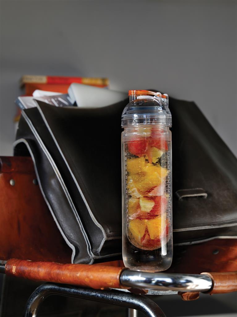 Infuser Wasserflasche | Tritan | 500 ml | Hochwertig | Orange (158)
