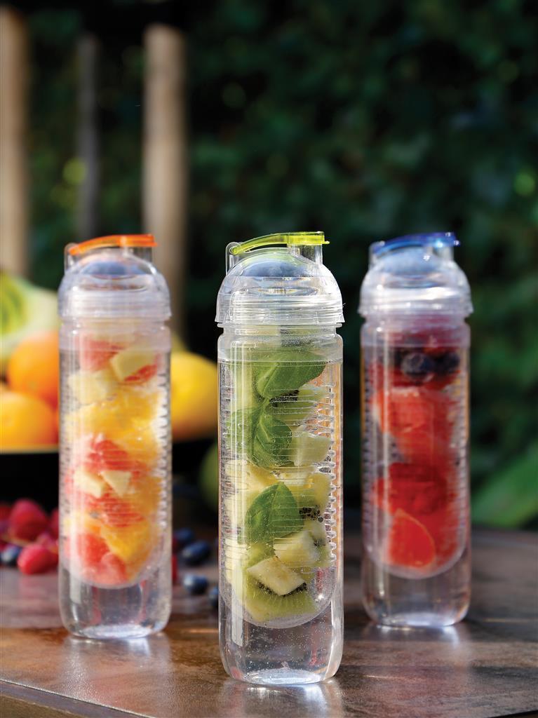 Infuser Wasserflasche | Tritan | 500 ml | Hochwertig | Orange (158)