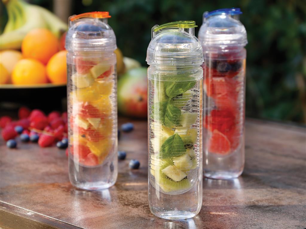 Infuser Wasserflasche | Tritan | 500 ml | Hochwertig | Orange (158)