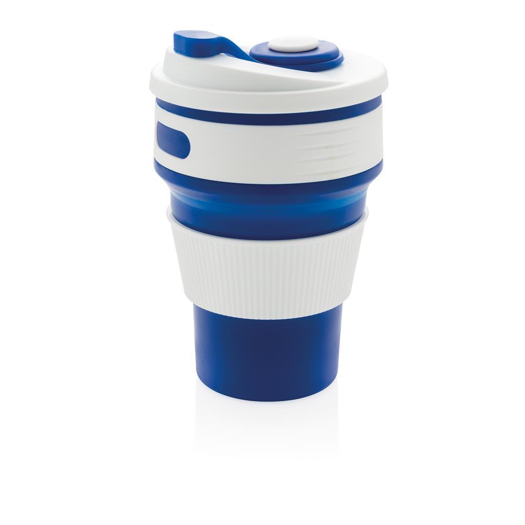 faltbarer Silikon-Becher, blau