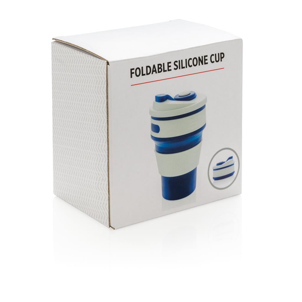 faltbarer Silikon-Becher, blau