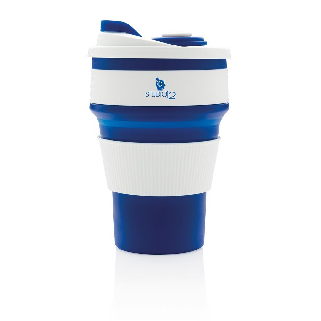 faltbarer Silikon-Becher, blau