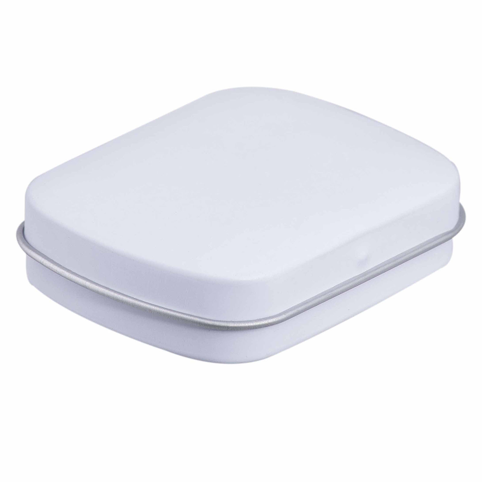 Mini hinged tin logo mints