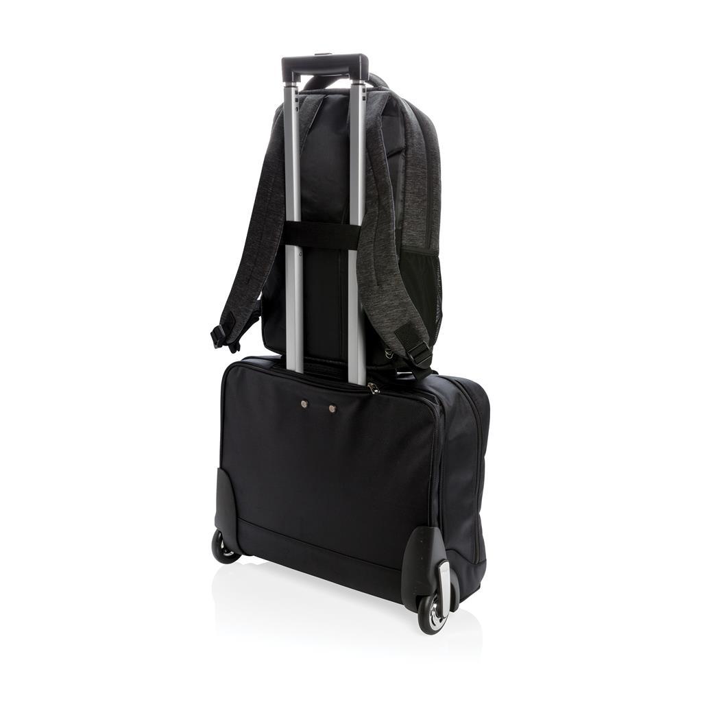 Rucksack-Trolley | Polyester | Mit Laptopfach | Für Arbeit und Reisen | Black