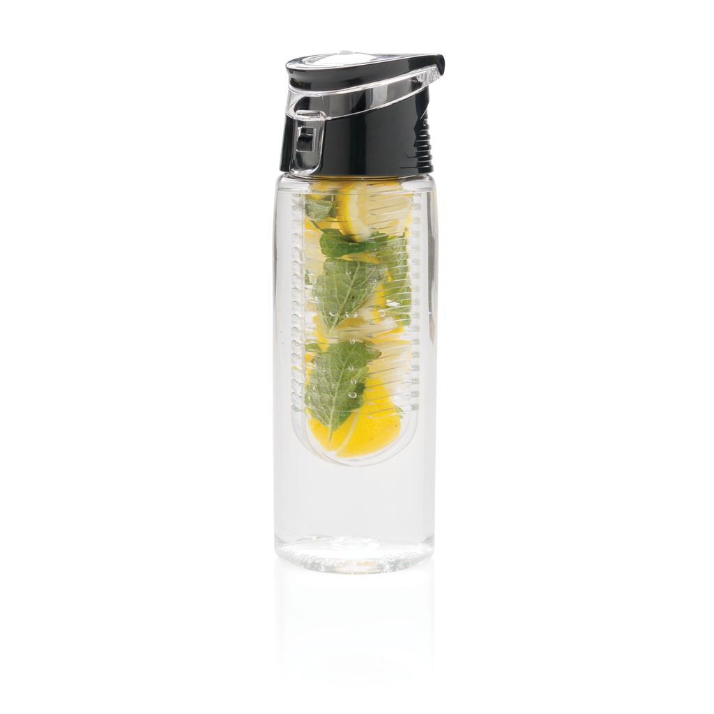 Water bottle | Tritan | 700ml | Carry loop | Lockable lid | Transparen (Transparent;Grey)