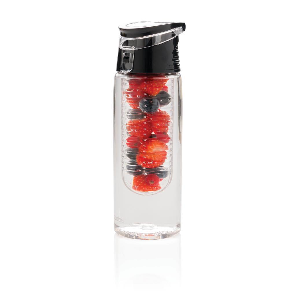 Water bottle | Tritan | 700ml | Carry loop | Lockable lid | Transparen (Transparent;Grey)