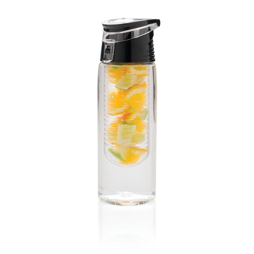 Water bottle | Tritan | 700ml | Carry loop | Lockable lid | Transparen (Transparent;Grey)