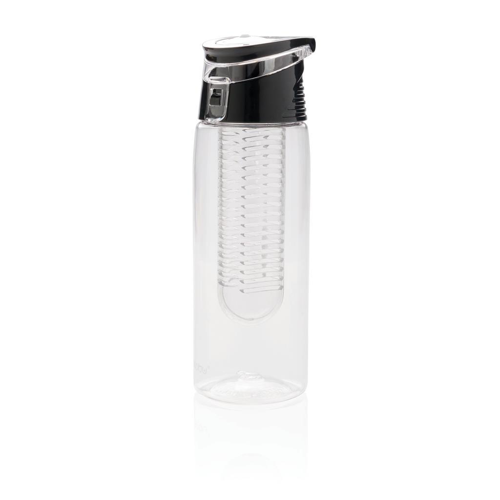 Water bottle | Tritan | 700ml | Carry loop | Lockable lid | Transparen (Transparent;Grey)