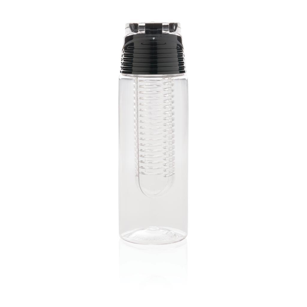 Water bottle | Tritan | 700ml | Carry loop | Lockable lid | Transparen (Transparent;Grey)