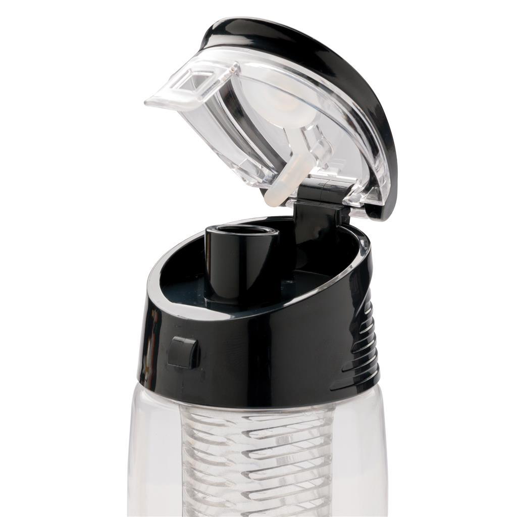 Water bottle | Tritan | 700ml | Carry loop | Lockable lid | Transparen (Transparent;Grey)