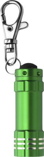 Aluminium 2-in-1 sleutelhanger lichtgroen