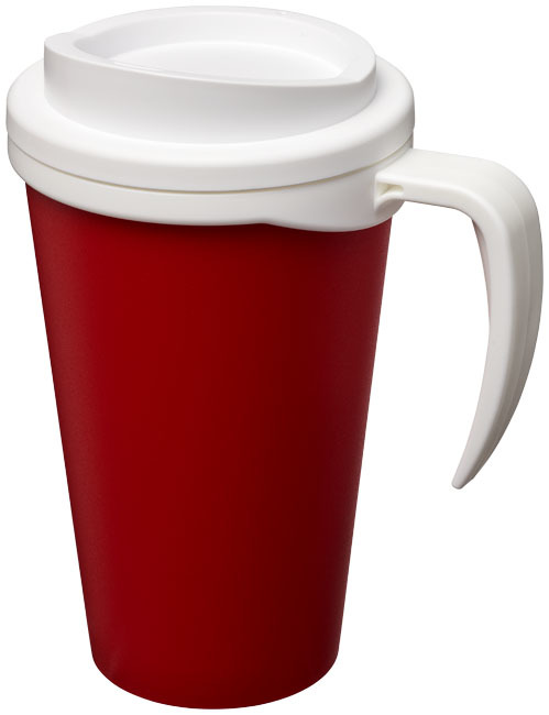 Thermo mug | PP Plastic | 350ml | Made in the UK | red;white