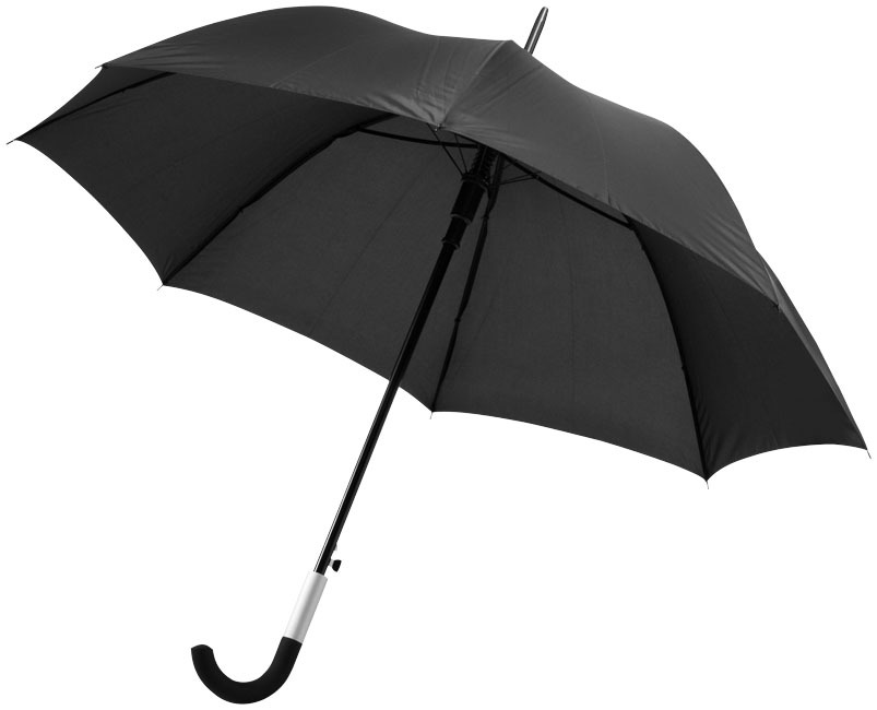 Automatic umbrella | 102 cm | Matching colour sleeve | Polyester pongee | Premium | solid black
