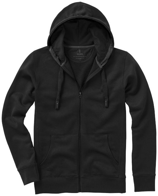 Volledige ritshoodie | Katoen en polyester | 300 g/m² | Kangoeroezak | 3XL | zwart
