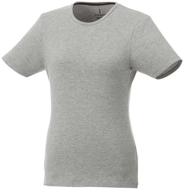 Dames T-Shirt | Biologisch katoen | XS - XXL | Korte mouwen | L | grijs gemeleerd