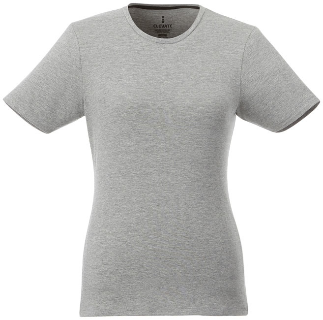 Dames T-Shirt | Biologisch katoen | XS - XXL | Korte mouwen | L | grijs gemeleerd