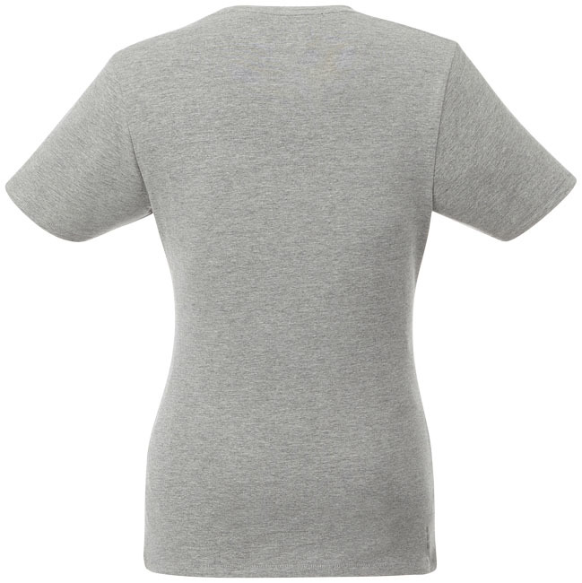 Dames T-Shirt | Biologisch katoen | XS - XXL | Korte mouwen | L | grijs gemeleerd