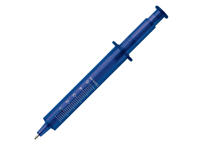 Syringue pen | AS | Transparent | With coloured liquid | Transparent Blue