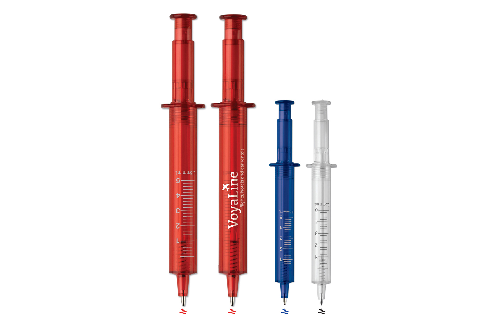 Syringue pen | AS | Transparent | With coloured liquid | Transparent Blue
