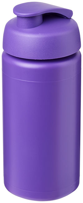 Flip lid sport bottle | Plastic | 500ml | With integrated finger grip | purple