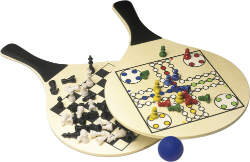 Bat and ball set | Nylon | With chess and ludo games | Neutral