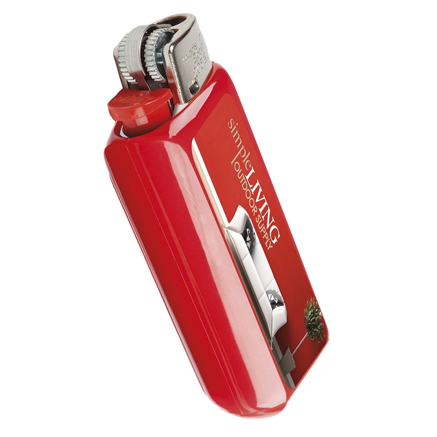 BIC clip case | Including J25 lighter | Wide printing surface | red