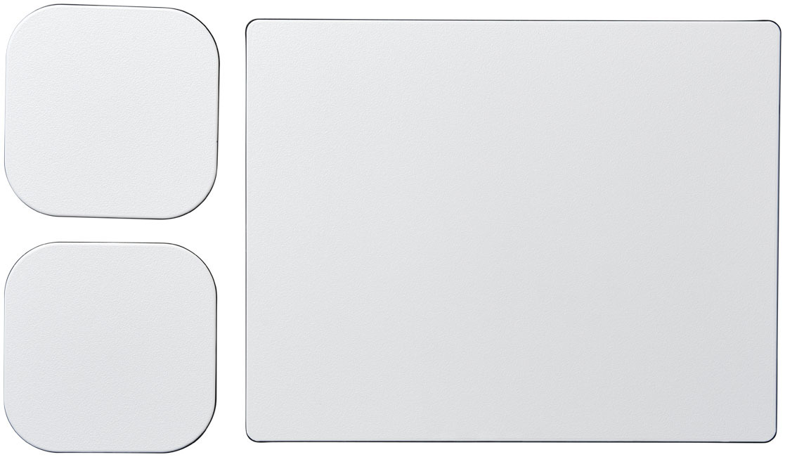 Brite-Mat® combiset 3 van muismat en onderzetter - Zwart