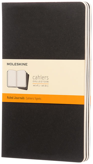 Cahier Journal L – liniert - schwarz