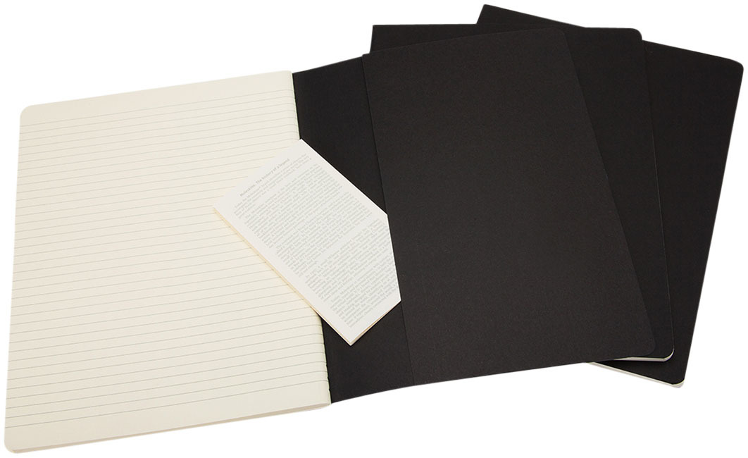 Moleskine journal | Cardboard | XL | 25x19cm | Ruled lines | solid black