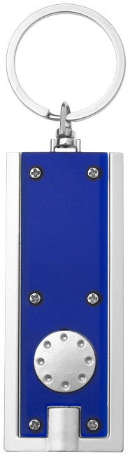 Castor LED-Schlüssellicht - blau, silber